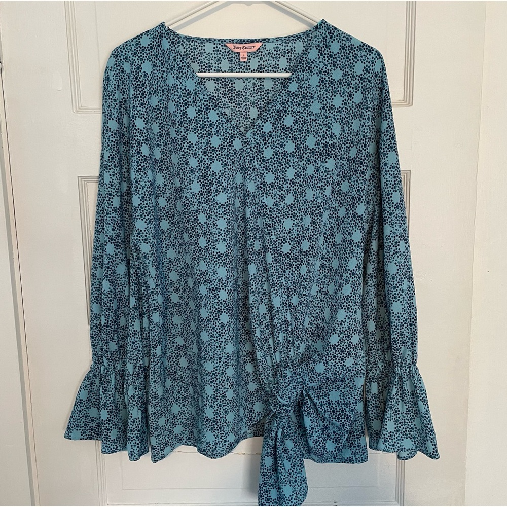 Juicy Couture V-Neck Blouse Size Large